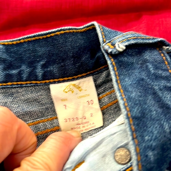 Vintage Jordache Pleated Jeans size 7, 28” inseam tapered leg, high waist - Picture 11 of 12